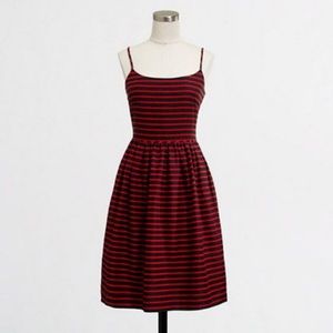 J Crew NWT Red Navy Striped Dress Size 6